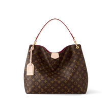 Load image into Gallery viewer, LOUIS VUITTON Graceful MM Monogram Canvas Hobo Bag in Peony
