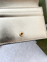 Load image into Gallery viewer, GUCCI GG Marmont Python Card Case Wallet / Gold
