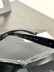 CHANEL Square Sunglasses in Black/Black Polarized