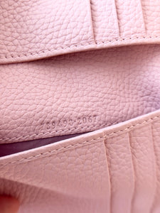 GUCCI Medium Double G Bi-Fold Compact Wallet with Bamboo / Pink
