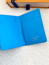 Load image into Gallery viewer, LOUIS VUITTON Pool Blue Monogram Heritage Pocket Organizer / Blue lagoon
