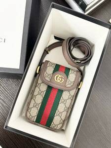 ▪️SOLD▪️GUCCI GG Supreme Monogram Web Mini Ophidia Crossbody Bag