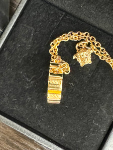 VERSACE Medusa Cut-Out Pendant Necklace in Gold