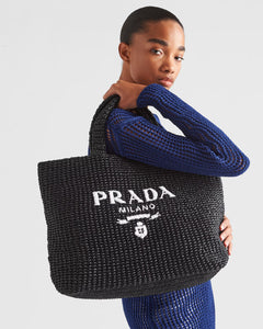 PRADA Crochet Tote Bag - Black