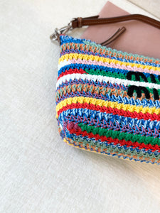MIU MIU Multicolored Crochet Pouch Bag