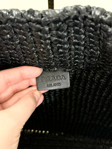 PRADA Crochet Tote Bag - Black