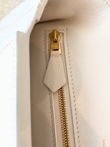 Hermès White Evercolor and Nata Swift Mini 24/24 21 / Palladium Hardware / 2022