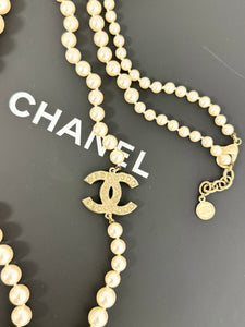 CHANEL 100th Anniversary CC Pearl Long Necklace - LIMITED EDITION