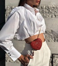 Load image into Gallery viewer, DIOR Caro Heart Pouch with Chain - Monsignore Red
