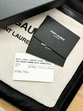 Load image into Gallery viewer, SAINT LAURENT Rive Gauche Linen Canvas Wristlet Pouch in Optic White
