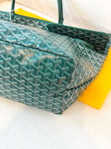 💚 NEW! 2025 GOYARD Saint Louis GM Canvas Leather Tote Bag / Green
