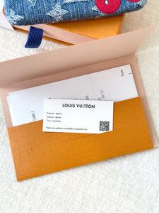 🍒 LOUIS VUITTON 2025 LV x TM Takashi Murakami Monogram Cherry Denim Key Pouch