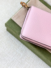 Load image into Gallery viewer, GUCCI Double G Zip Around Long Wallet with Bamboo / Pink
