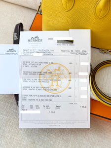 Hermès Mini 1923 Bolide Bag / Sun Chevre Mysore / Palladium Hardware