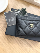 Load image into Gallery viewer, CHANEL 2021 Grained Calfskin &amp; Gold-Tone Metal Classic Card Holder in Black
