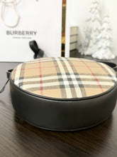 Load image into Gallery viewer, BURBERRY New Louise Check Round Crossbody Bag - Archive Beige &amp; Black
