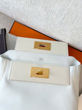 Load image into Gallery viewer, Hermès White Evercolor and Nata Swift Mini 24/24 21 / Palladium Hardware / 2022
