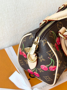 🍒 LOUIS VUITTON LV x TM Takashi Murakami Monogram Cherry Speedy Bandoulière 20