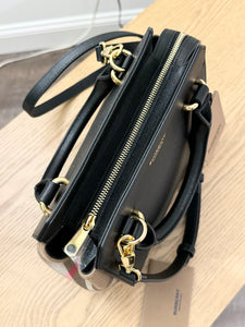 BURBERRY Mini Banwell Tote Bag in Black