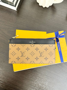 LOUIS VUITTON Monogram Reverse Canvas Slim Purse