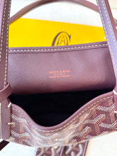 Load image into Gallery viewer, 💛 NEW! 2025 GOYARD Anjou Canvas Leather Reversible Mini Tote Bag / Burgundy
