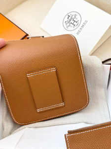 Hermès Constance Slim Wallet Gold Epsom / Silver Hardware