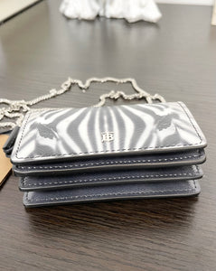 BURBERRY Small Zebra Pattern Leather Crossbody Bag