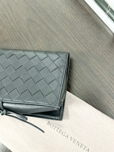 BOTTEGA VENETA Nappa Intrecciato Tie Clutch in Black