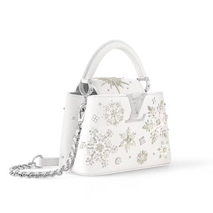 LOUIS VUITTON 2024 - LIMITED EDITION - Capucines Mini Ski Snowflake Satchel Bag