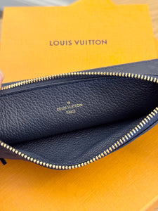 LOUIS VUITTON 2024 Monogram Empreinte Leather Zippy Coin Holder - Navy