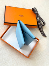 Load image into Gallery viewer, HERMES 2023 Calvi Duo Compact Card Holder - Celeste / Epsom
