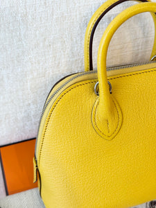 Hermès Mini 1923 Bolide Bag / Sun Chevre Mysore / Palladium Hardware
