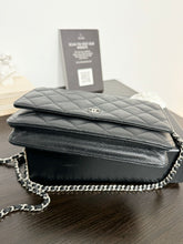 Load image into Gallery viewer, ▪️SOLD▪️CHANEL Classic Caviar Quilted Wallet On Chain in Black Leather
