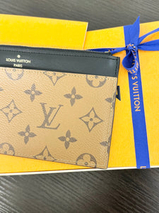 LOUIS VUITTON Monogram Reverse Canvas Slim Purse