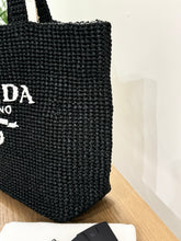 Load image into Gallery viewer, PRADA Crochet Tote Bag - Black
