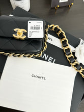 Load image into Gallery viewer, ▪️SOLD▪️CHANEL 2021 Calfskin Quilted Mini Framing Chain Crossbody Bag in Black
