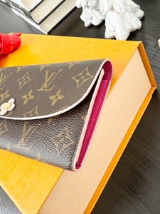 LOUIS VUITTON Monogram Bloom Flower Emilie Wallet in Fuchsia