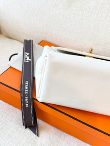 Hermès White Evercolor and Nata Swift Mini 24/24 21 / Palladium Hardware / 2022