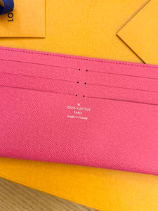 LOUIS VUITTON 2024 Canvas Credit Card Holder in Pondichery Pink