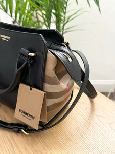 BURBERRY Mini Banwell Tote Bag in Black