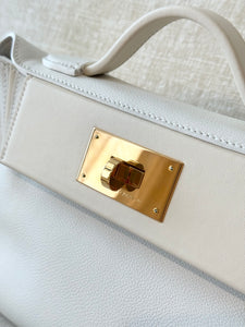 Hermès White Evercolor and Nata Swift Mini 24/24 21 / Palladium Hardware / 2022