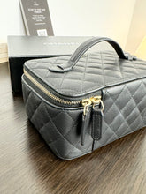 Load image into Gallery viewer, ▪️SOLD▪️CHANEL Caviar Quilted Jewelry Vanity Bag in Black Leather
