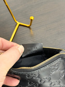 GUCCI Guccisima Leather Key Case in Black