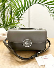 Load image into Gallery viewer, GUCCI Petite GG Mini Shoulder Bag in Brown Leather
