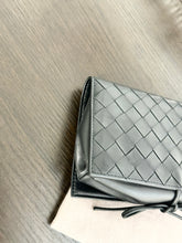 Load image into Gallery viewer, BOTTEGA VENETA Nappa Intrecciato Tie Clutch in Black
