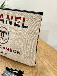 CHANEL Tweed Deauville O-Case - Red/White/Blue