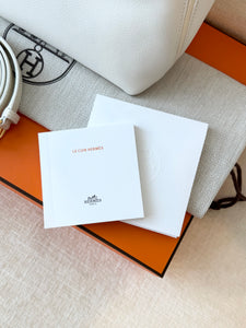 Hermès White Evercolor and Nata Swift Mini 24/24 21 / Palladium Hardware / 2022