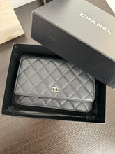 Load image into Gallery viewer, ▪️SOLD▪️CHANEL Classic Caviar Quilted Wallet On Chain in Black Leather
