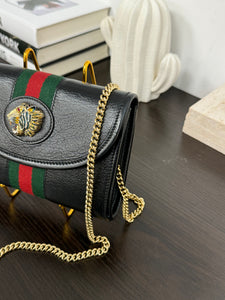 ▪️SOLD▪️GUCCI Mini Rajah Chain Crossbody Bag in Black