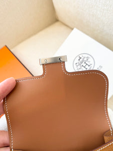 Hermès Constance Slim Wallet Gold Epsom / Silver Hardware